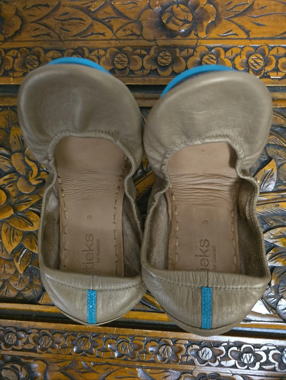 Tieks Metallic Gold Size 9 GUC